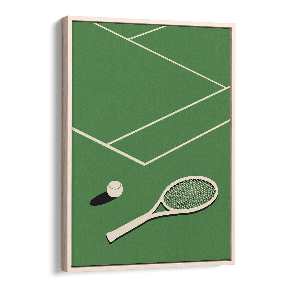 Rosi feist lawn tennis club Sports Art Artwork in Oak Wood Floater Frame