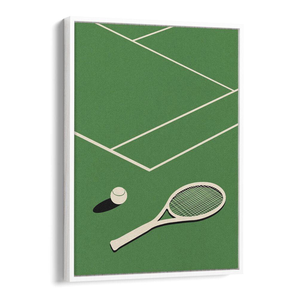 Rosi feist lawn tennis club Sports Art Artwork in White Floater Frame