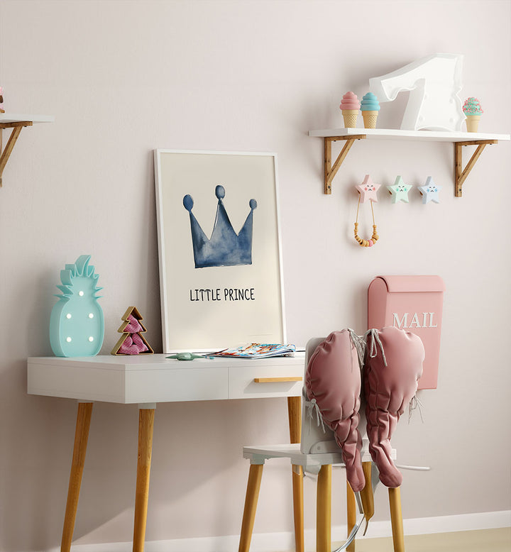 ROYAL BLUE CROWN , KIDS ROOM PAINTINGS