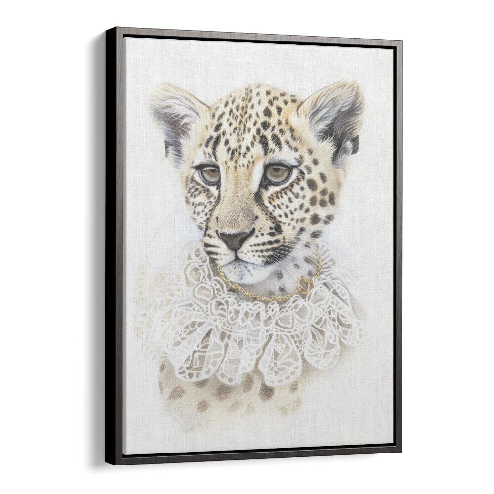 Royal Highness Tiger Kids Art Artwork in Black Floater Frame
