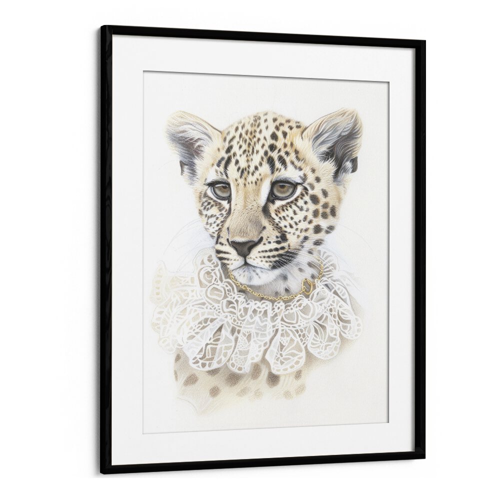 Royal Highness Tiger Kids Art Artwork in Black Frame With Mount
