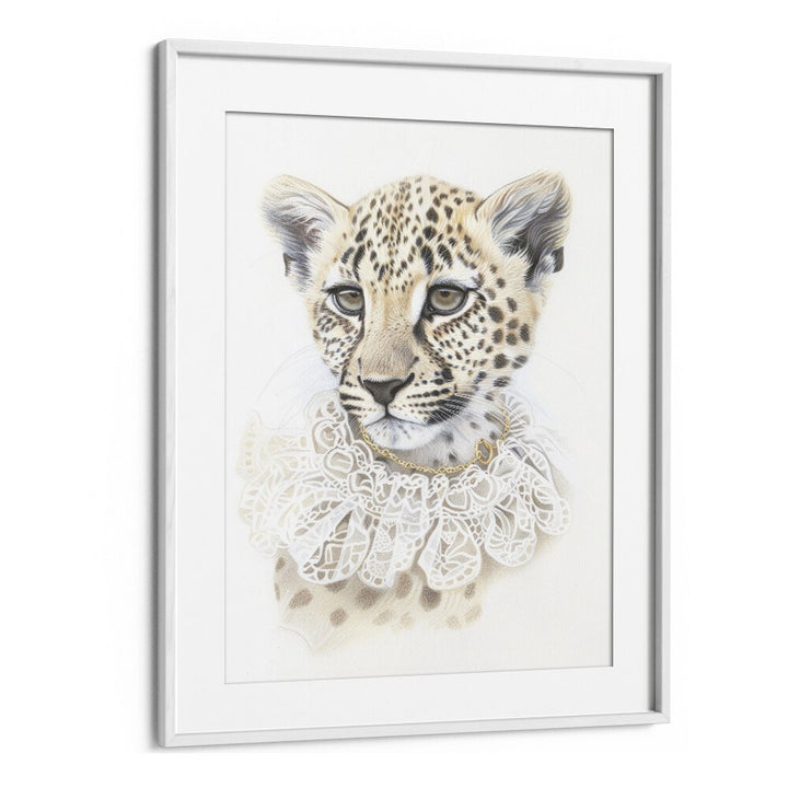 Royal Highness Tiger Kids Art Artwork in White Frame With Mount