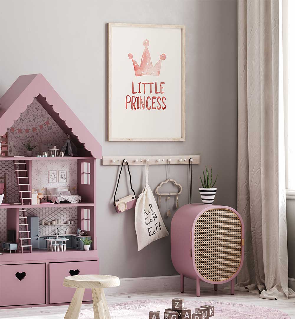 ROYALTY IN PINK , KIDS ROOM PAINTINGS