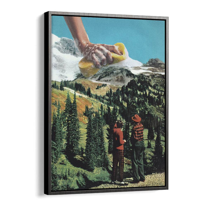 Rub A Dub Ridge Surreal Art Artwork in Black Floater Frame
