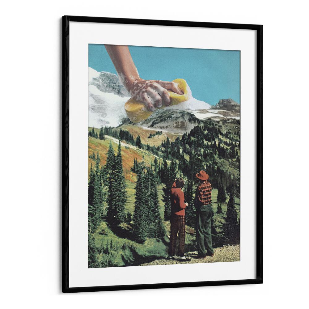 Rub A Dub Ridge Surreal Art Artwork in Black Frame With Mount
