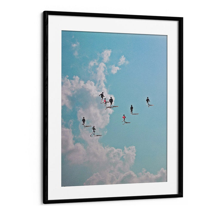 Run Nation Surreal Art Artwork in Black Frame With Mount
