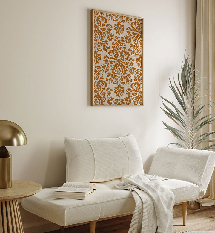 RUSTIC GOLD DAMASK PATTERN
