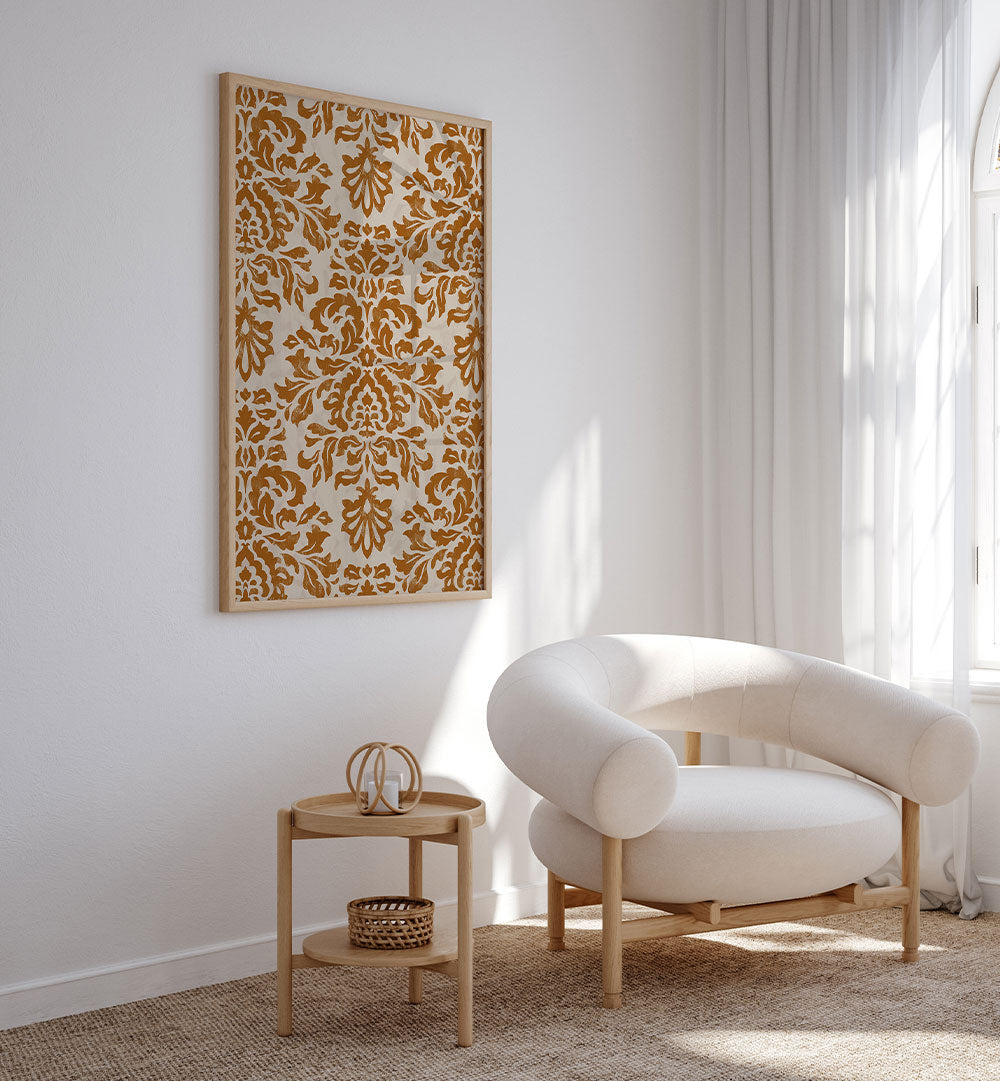 RUSTIC GOLD DAMASK PATTERN