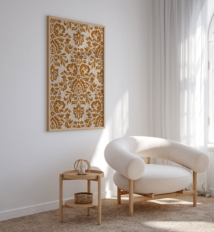 RUSTIC GOLD DAMASK PATTERN
