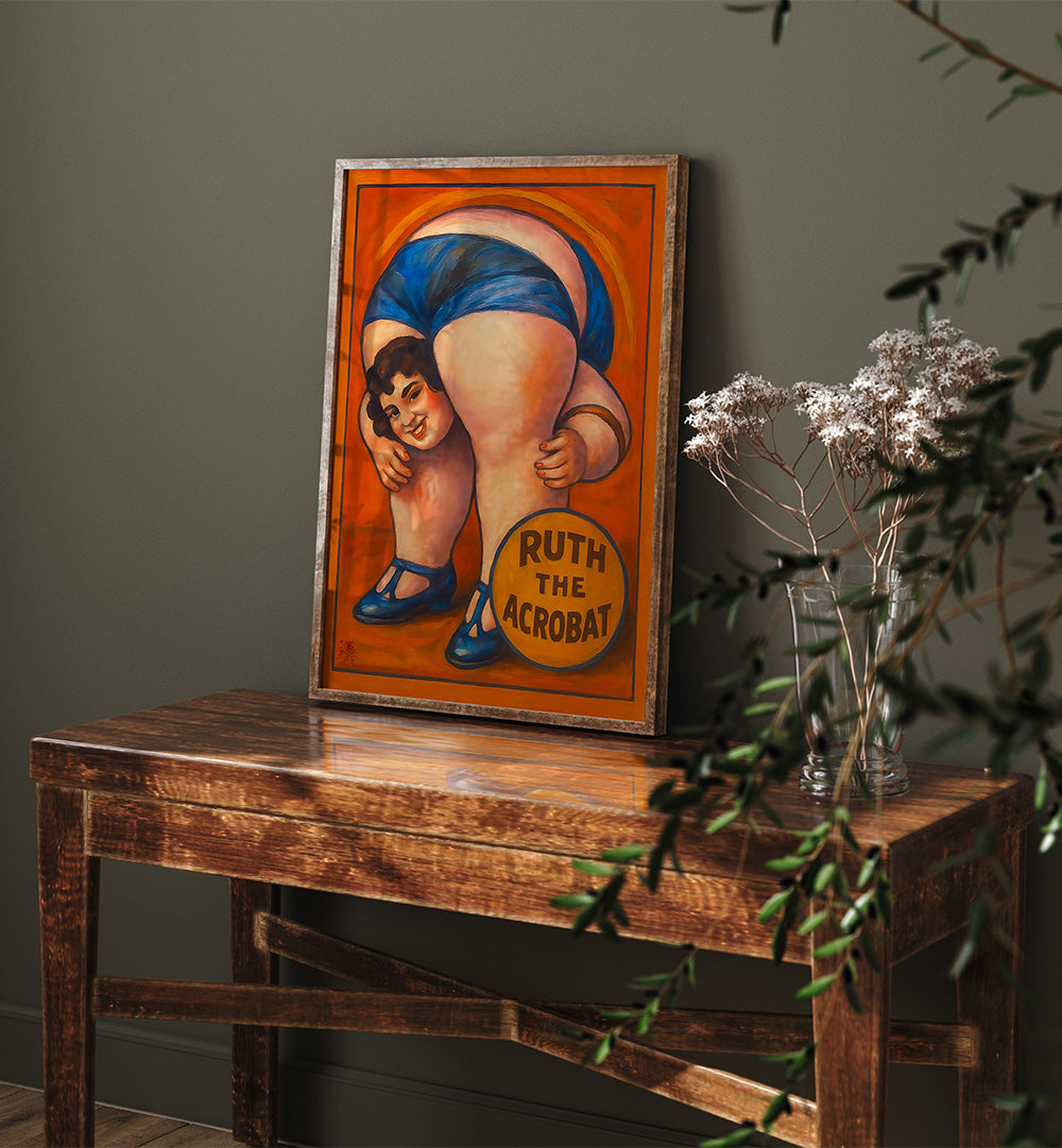 RUTH THE ACROBAT ,  PORTRAITS & FIGURATIVE ILLUSTRATIONS
