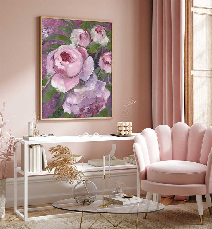 RYLEE PAINTERLY ROSES , FLORAL FLOWER PAINTINGS