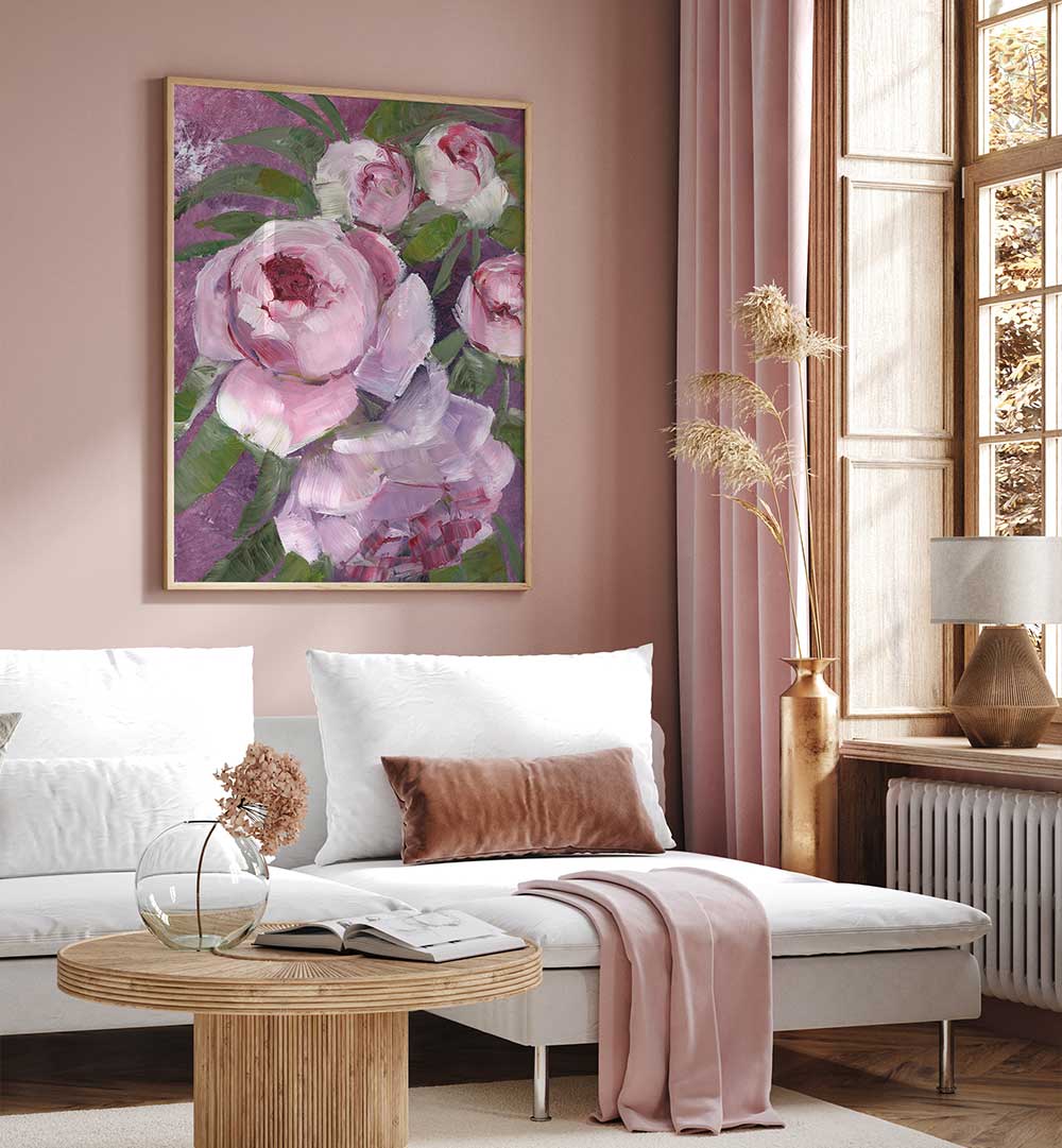 RYLEE PAINTERLY ROSES , FLORAL FLOWER PAINTINGS
