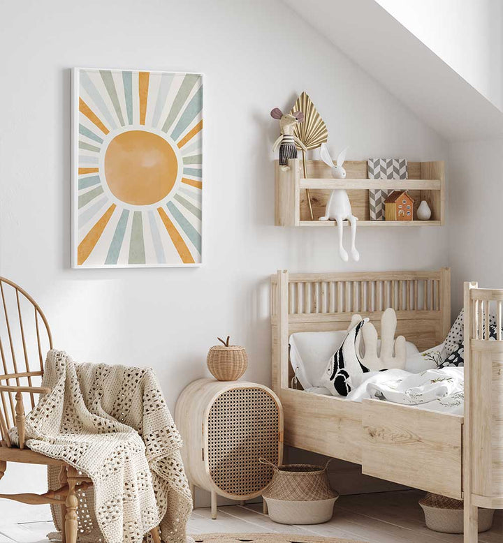 RADIANT SUNBURST , KIDS ROOM PAINTINGS