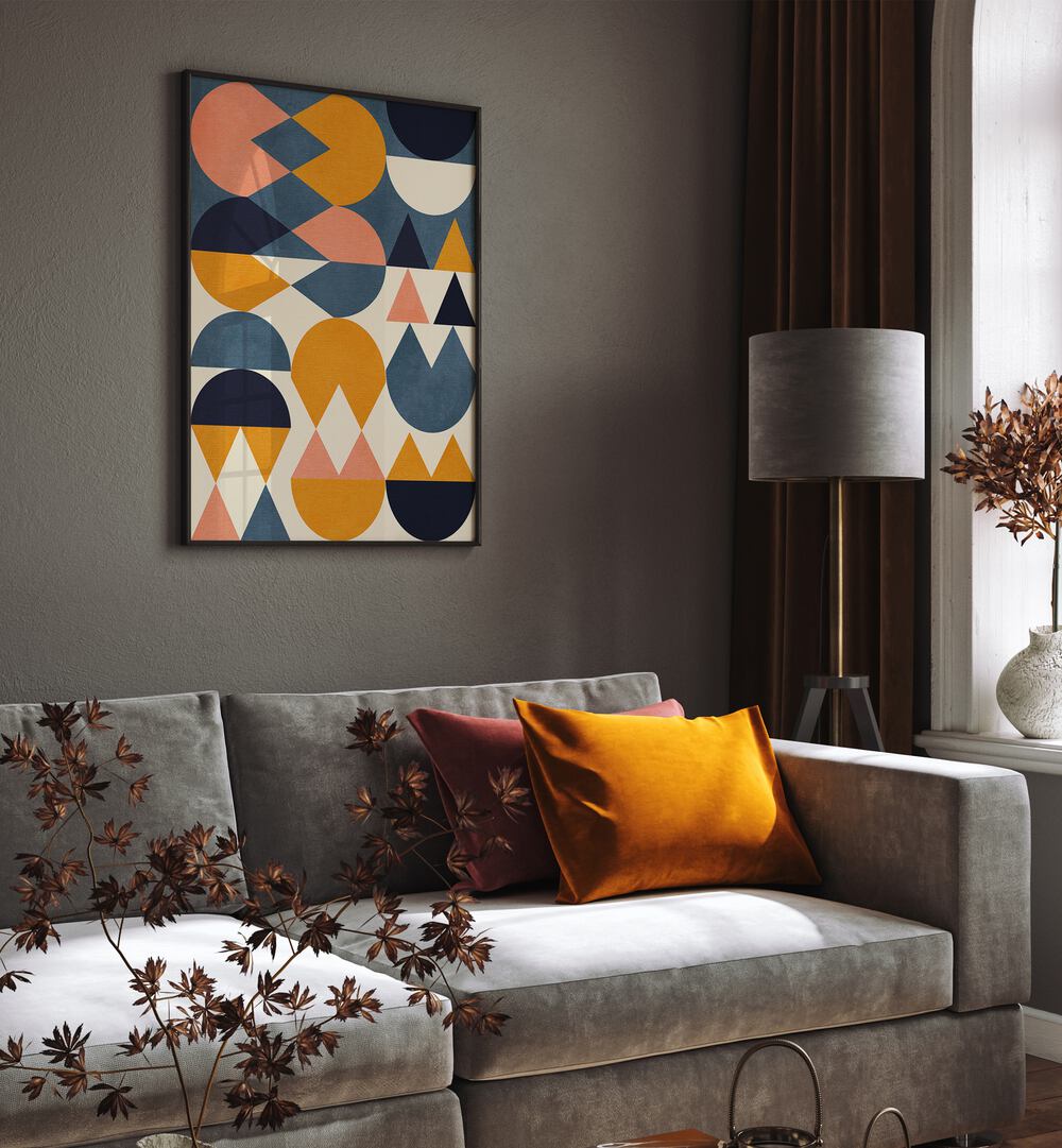 Rainbow Blue Mustard VI, abstract paintings by Ana Rut Bre, adds vibrant charm to any living space.