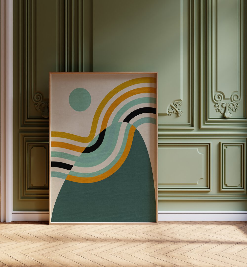 Vibrant RAINBOW PLUS SHAPES II, ABSTRACT PAINTINGS by Ana Rut Bre, perfect for modern decor and art lovers.