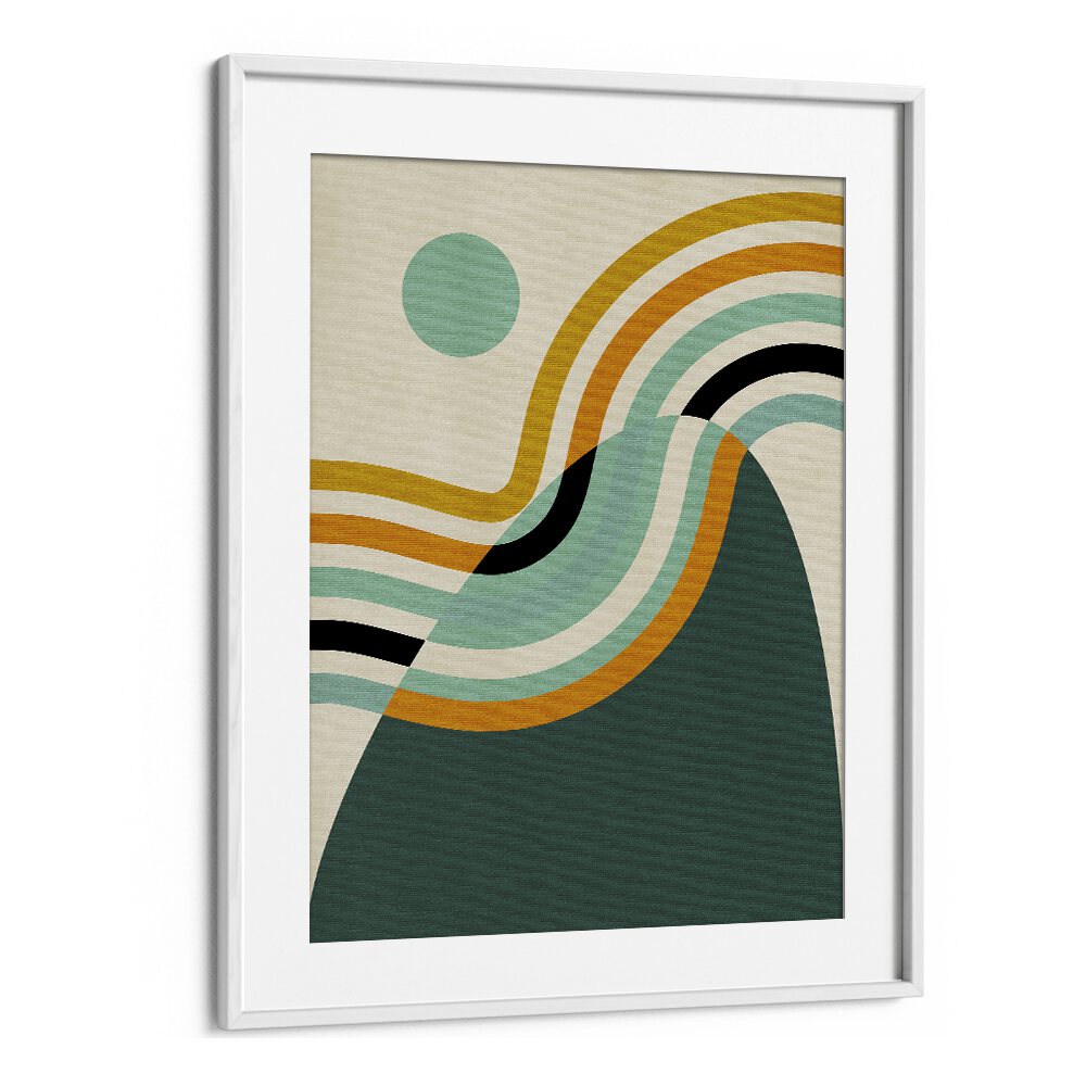 Rainbow Plus Shapes Ii By Ana Rut Bre Abstract Art Abstract Wall Art in White Frame With Mount