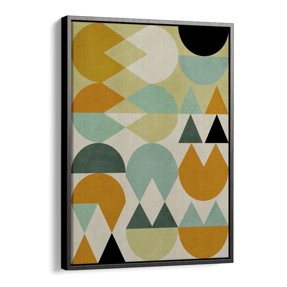 Rainbow Plus Shapes V By Ana Rut Bre Abstract Art Abstract Wall Art in Black Floater Frame