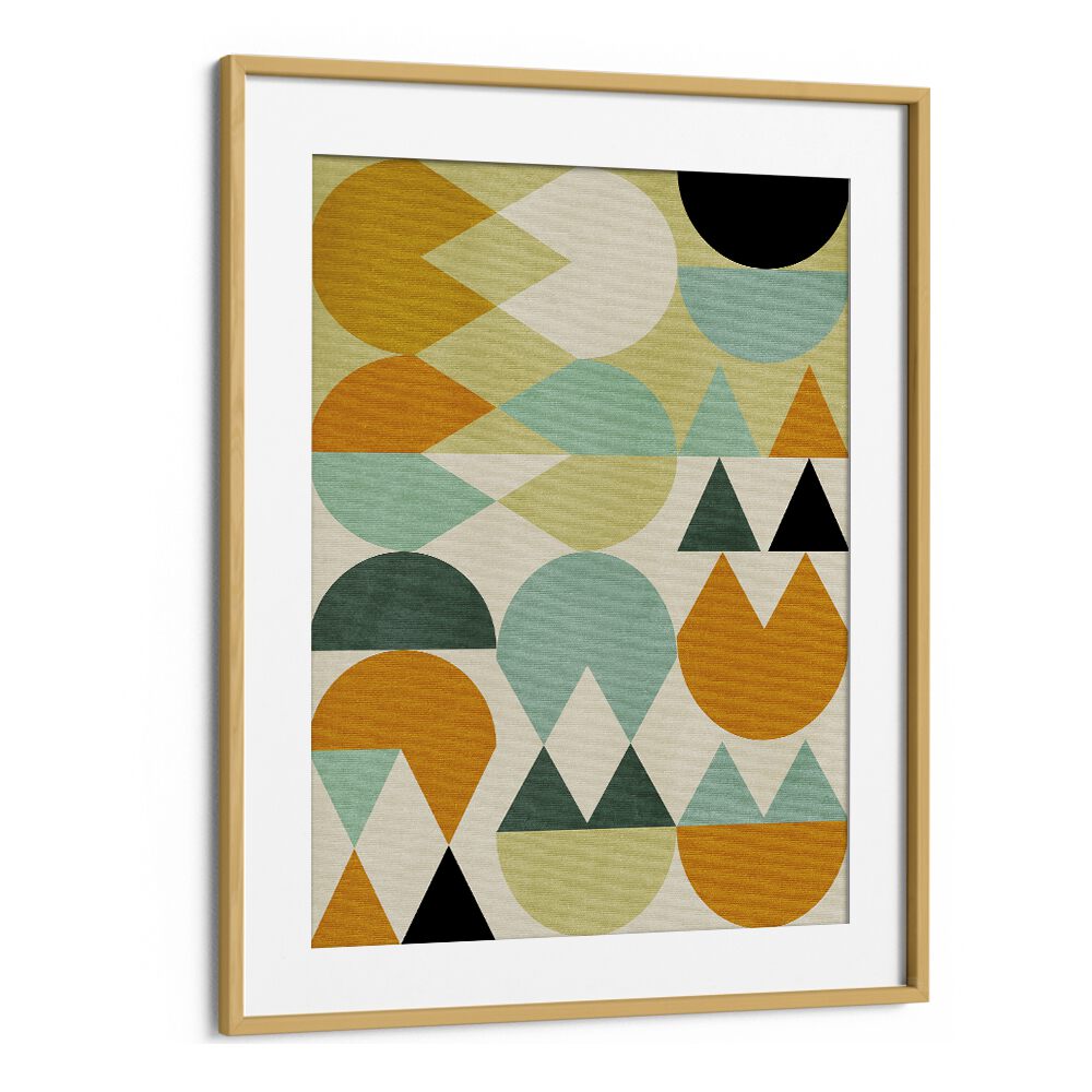 Rainbow Plus Shapes V By Ana Rut Bre Abstract Art Abstract Wall Art in Oak Wood Frame With Mount