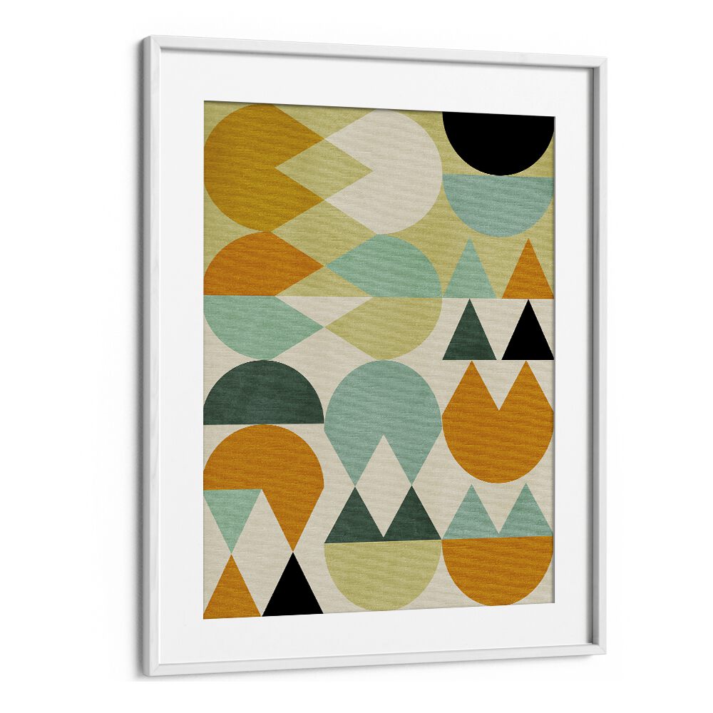 Rainbow Plus Shapes V By Ana Rut Bre Abstract Art Abstract Wall Art in White Frame With Mount