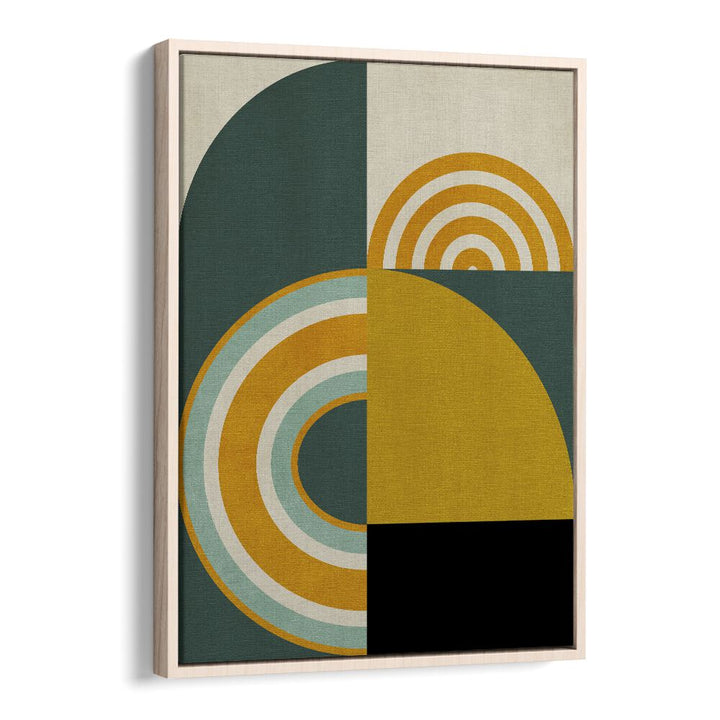 Rainbow Plus Shapes VIII By Ana Rut Bre Abstract Art Abstract Wall Art in Oak Wood Floater Frame