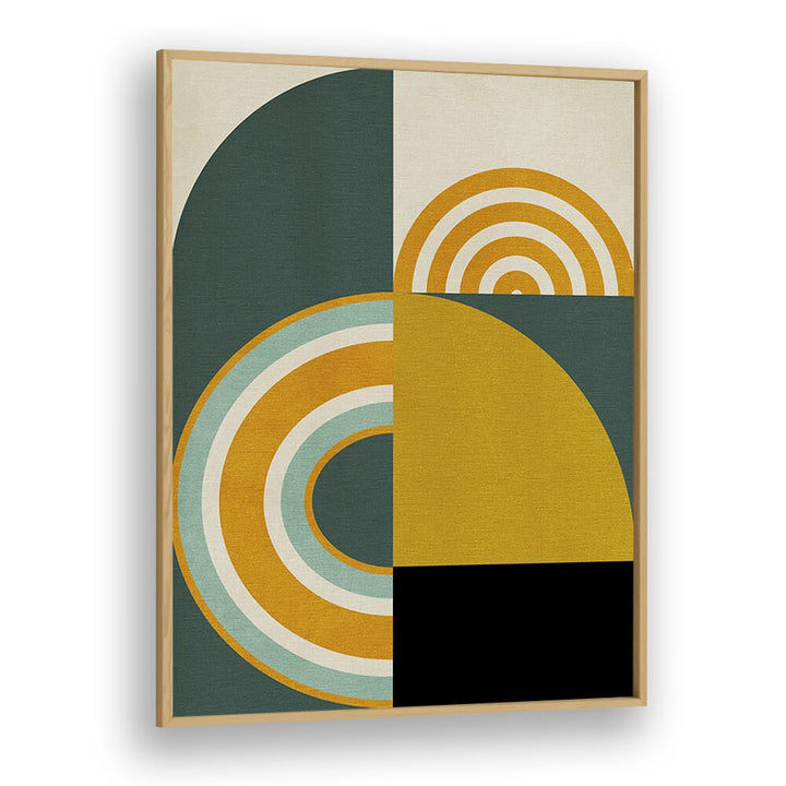 Rainbow Plus Shapes VIII By Ana Rut Bre Abstract Art Abstract Wall Art in Oak Wood Plain Frame