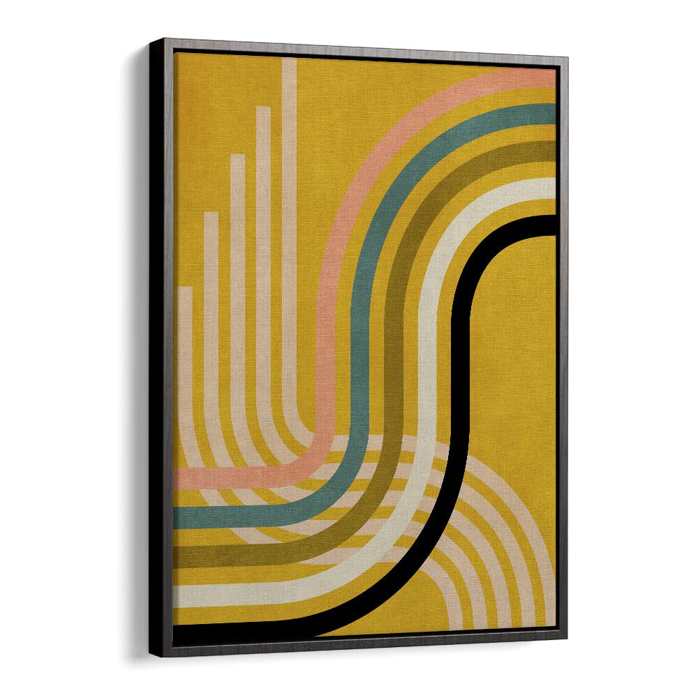 Rainbow Suns Ix Kopie By Ana Rut Bre Abstract Art Abstract Wall Art in Black Floater Frame