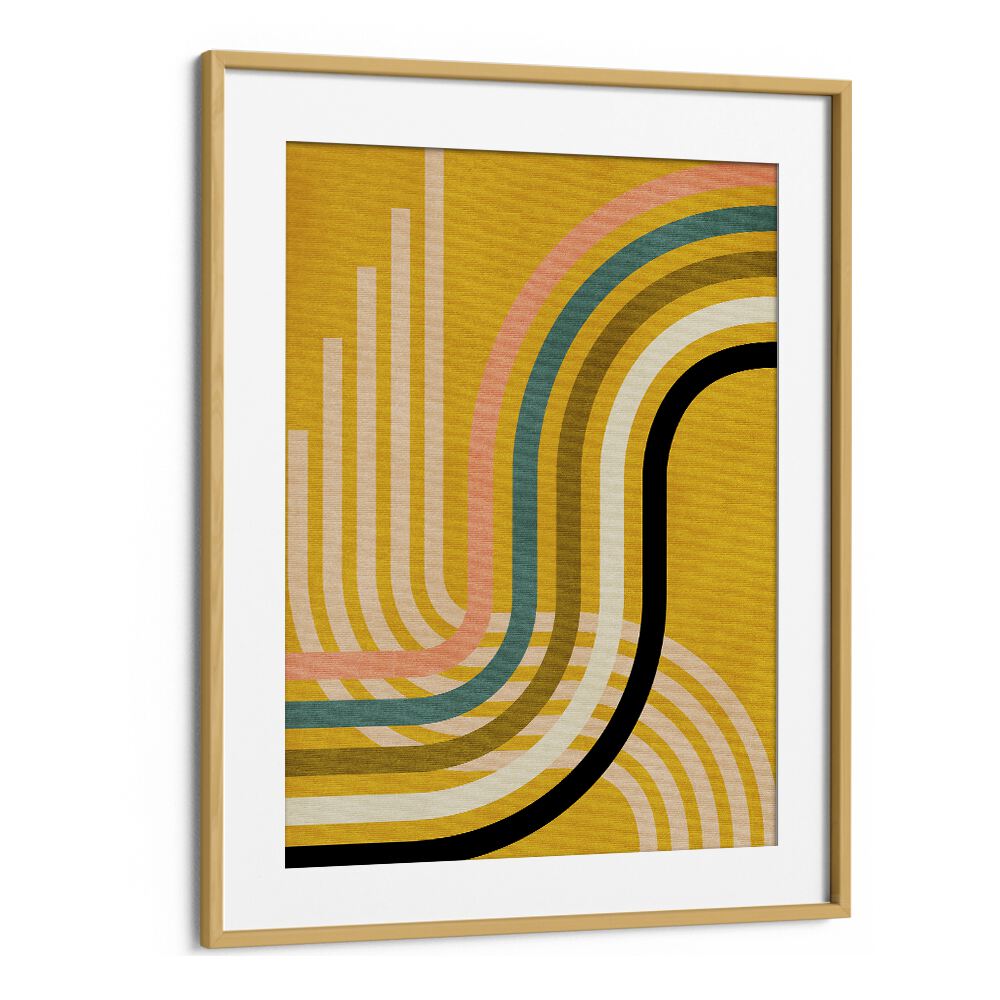 Rainbow Suns Ix Kopie By Ana Rut Bre Abstract Art Abstract Wall Art in Oak Wood Frame With Mount