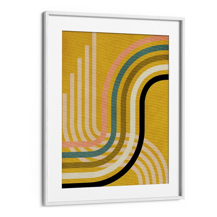 Rainbow Suns Ix Kopie By Ana Rut Bre Abstract Art Abstract Wall Art in White Frame With Mount