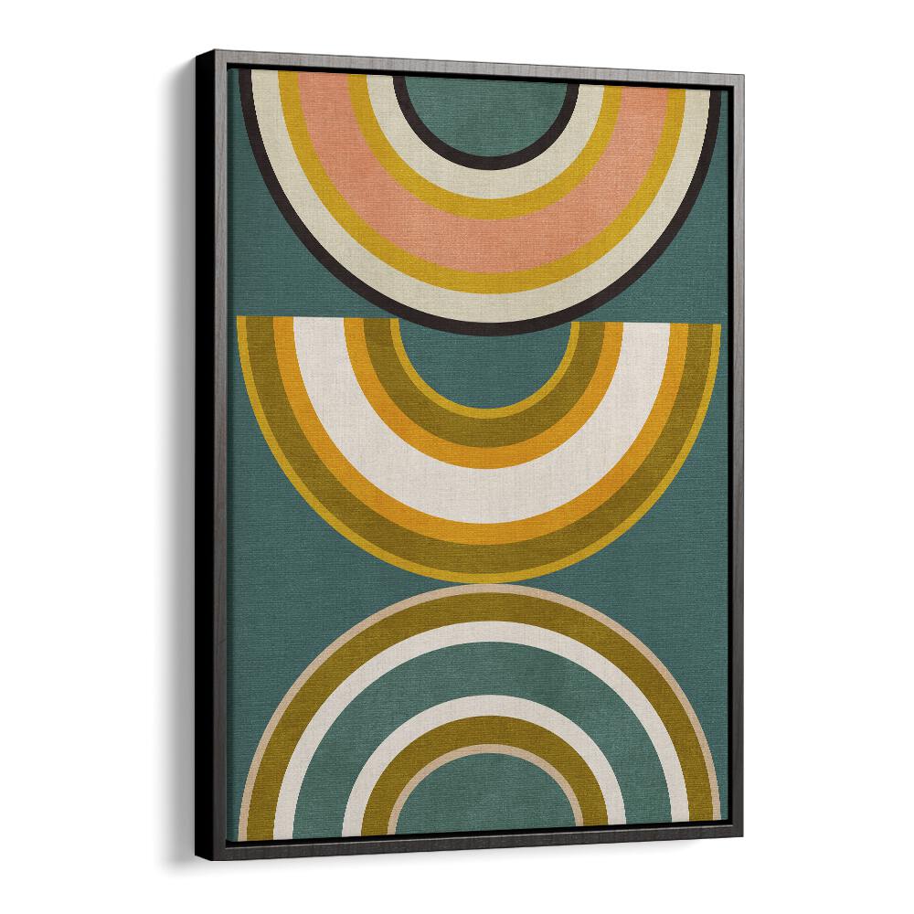 Rainbow Suns V Kopie By Ana Rut Bre Abstract Art Abstract Wall Art in Black Floater Frame