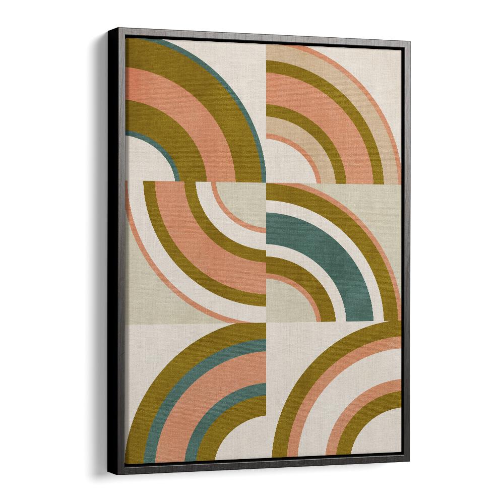 Rainbow Suns x By Ana Rut Bre Abstract Art Abstract Wall Art in Black Floater Frame