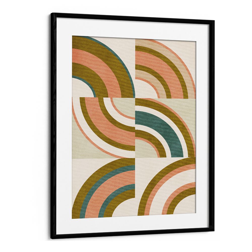 Rainbow Suns x By Ana Rut Bre Abstract Art Abstract Wall Art in Black Frame With Mount