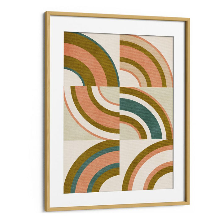 Rainbow Suns x By Ana Rut Bre Abstract Art Abstract Wall Art in Oak Wood Frame With Mount