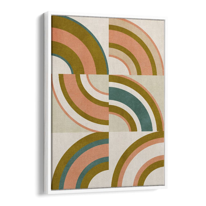 Rainbow Suns x By Ana Rut Bre Abstract Art Abstract Wall Art in White Floater Frame