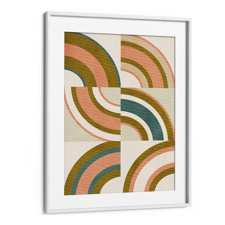 Rainbow Suns x By Ana Rut Bre Abstract Art Abstract Wall Art in White Frame With Mount