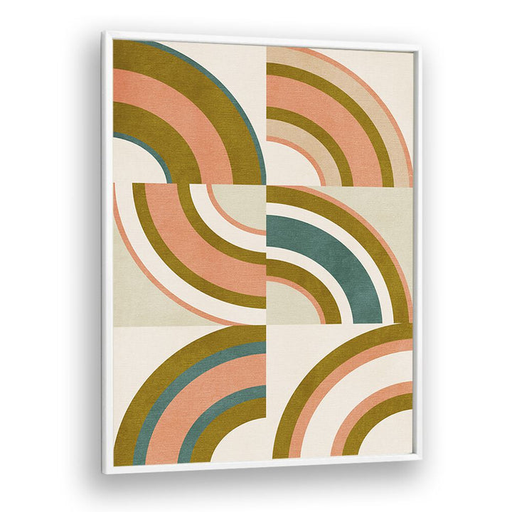 Rainbow Suns x By Ana Rut Bre Abstract Art Abstract Wall Art in White Plain Frame