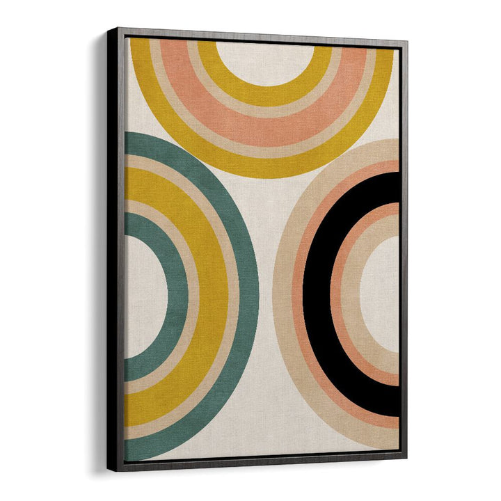 Rainbow Suns xi By Ana Rut Bre Abstract Art Abstract Wall Art in Black Floater Frame