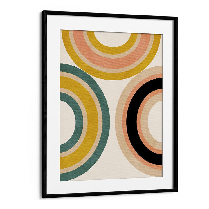 Rainbow Suns xi By Ana Rut Bre Abstract Art Abstract Wall Art in Black Frame With Mount