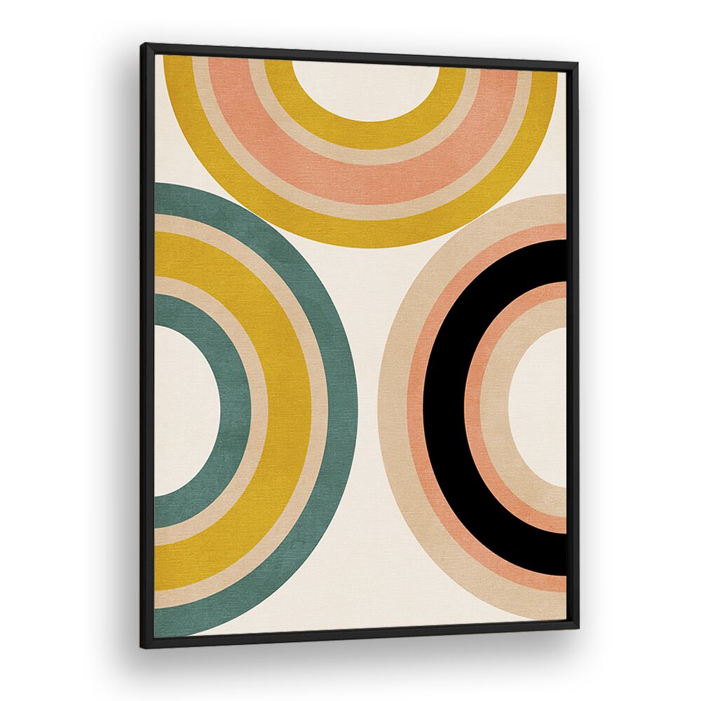 Rainbow Suns xi By Ana Rut Bre Abstract Art Abstract Wall Art in Black Plain Frame