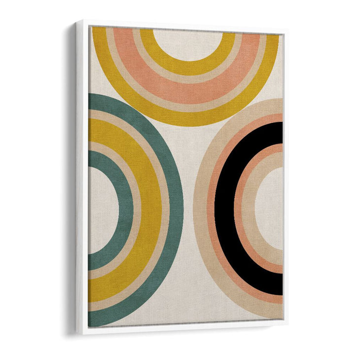 Rainbow Suns xi By Ana Rut Bre Abstract Art Abstract Wall Art in White Floater Frame