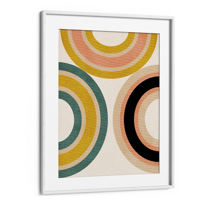 Rainbow Suns xi By Ana Rut Bre Abstract Art Abstract Wall Art in White Frame With Mount