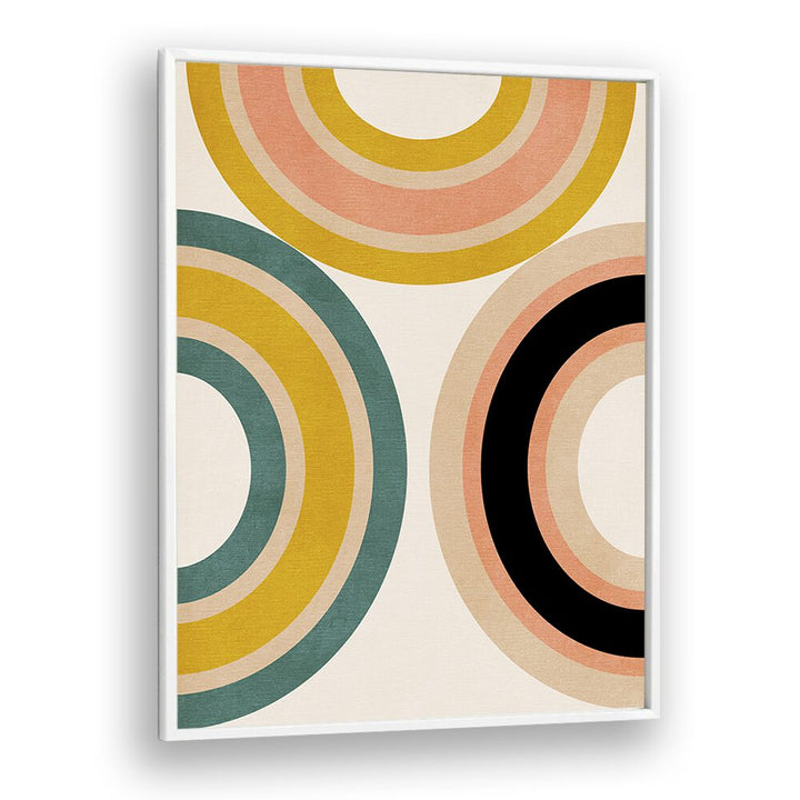 Rainbow Suns xi By Ana Rut Bre Abstract Art Abstract Wall Art in White Plain Frame