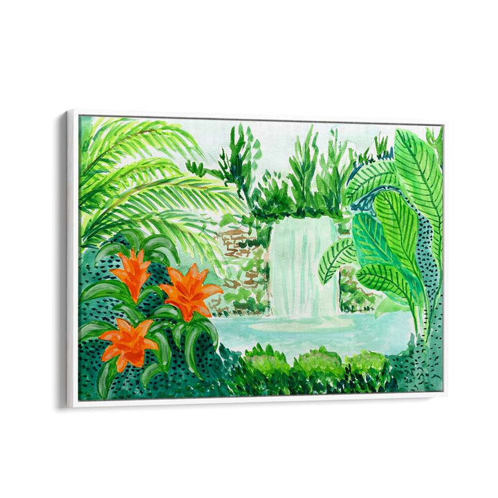 Rainforest By Key And Sea Creative Art Print in White Floater Frame