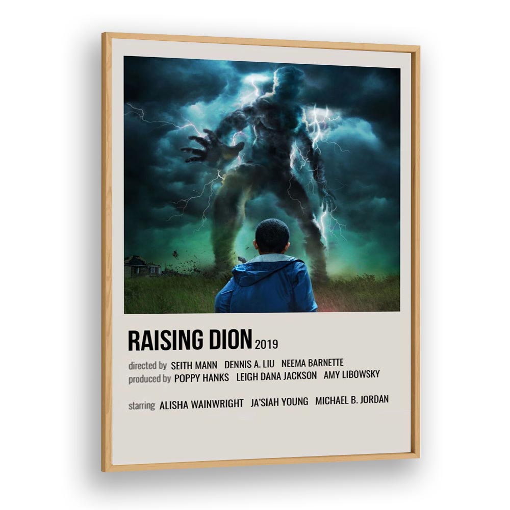 Raising Dion 2019 Movie Posters in Oak Wood Plain Frame