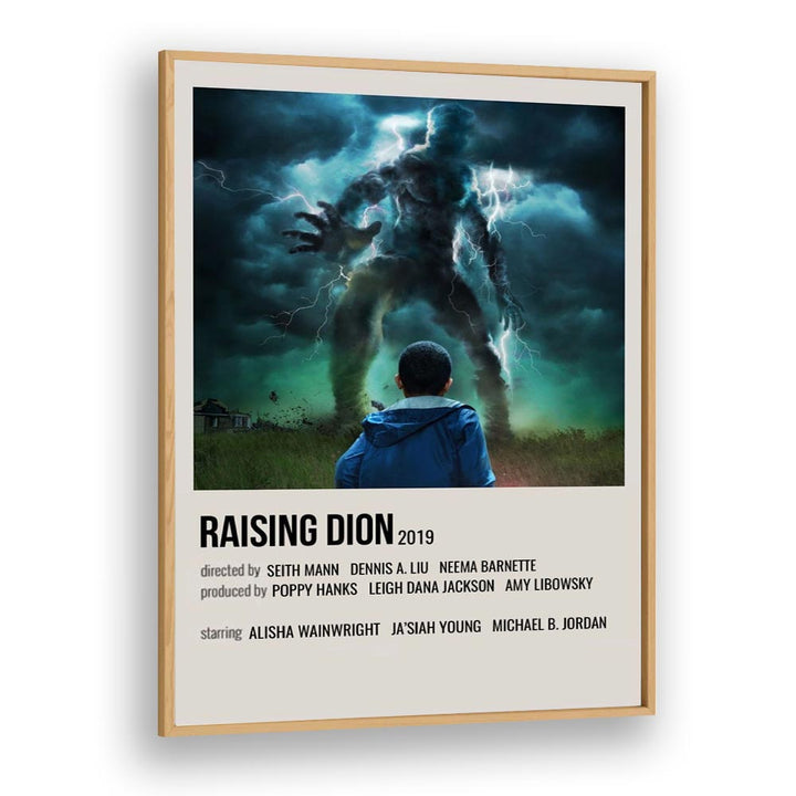 Raising Dion 2019 Movie Posters in Oak Wood Plain Frame