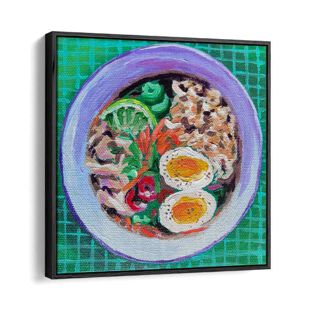 Ramen By Key And Sea Creative Kitchen Art Print in Black Floater Frame