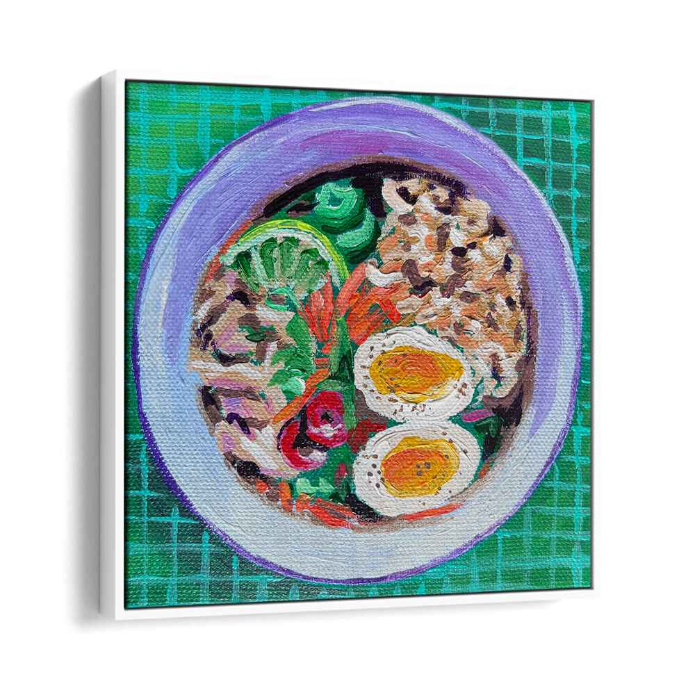 Ramen By Key And Sea Creative Kitchen Art Print in White Floater Frame