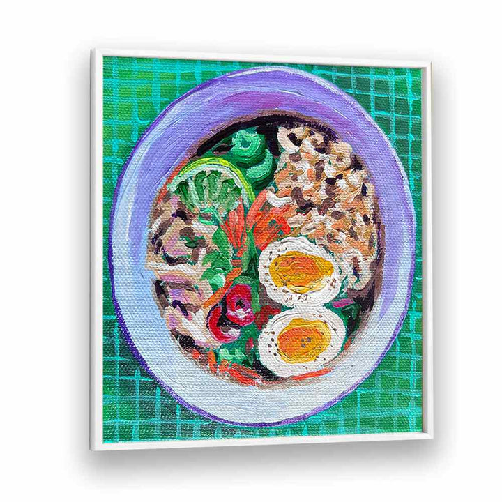 Ramen By Key And Sea Creative Kitchen Art Print in White Plain Frame