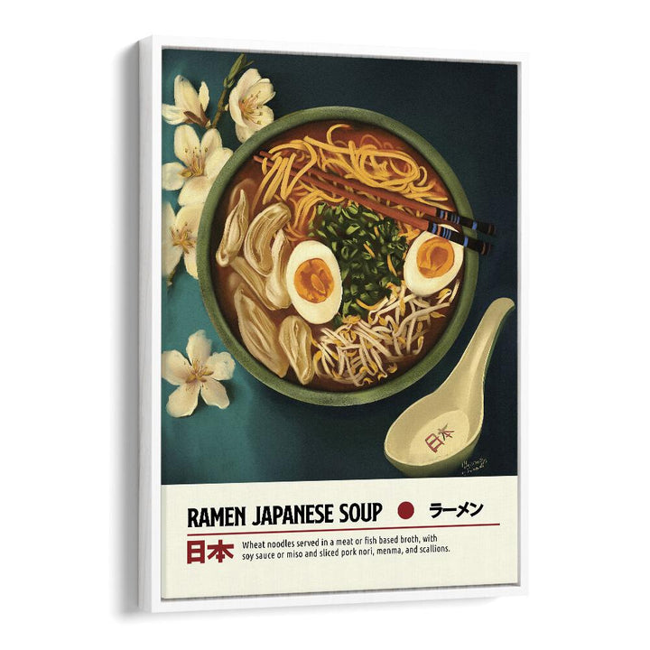 Ramen by Studio Mandariini Kitchen Posters Kitchen Art Prints in White Floater Frame