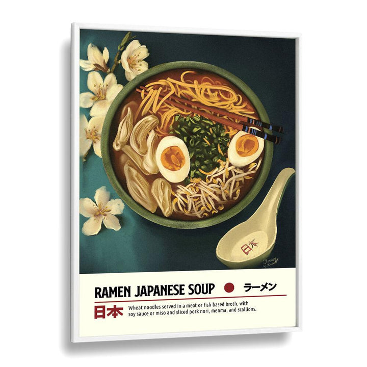 Ramen by Studio Mandariini Kitchen Posters Kitchen Art Prints in White Plain Frame