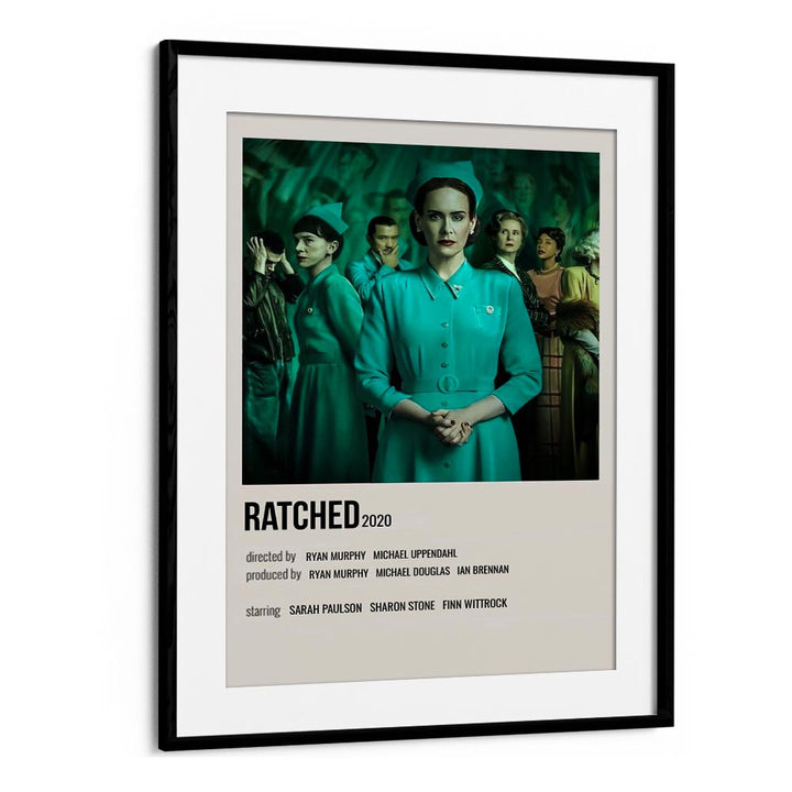 Ratched 2020 Movie Posters in Black Frame With Mount